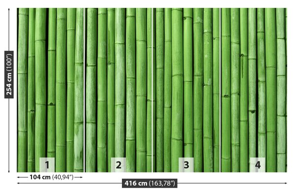 Carta da parati Bamboo verde 104x70 cm