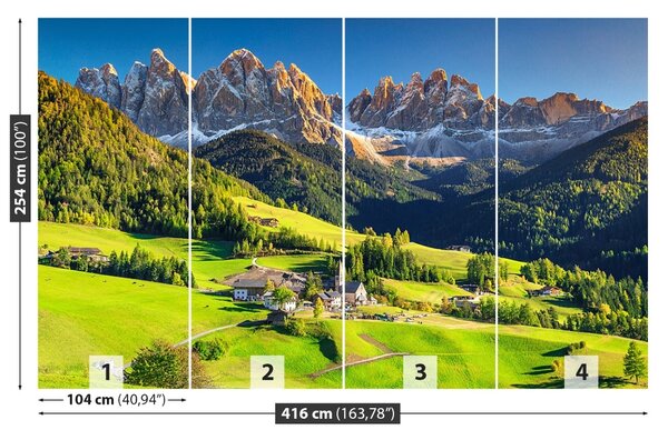 Carta da parati Montagne Dolomiti 104x70 cm