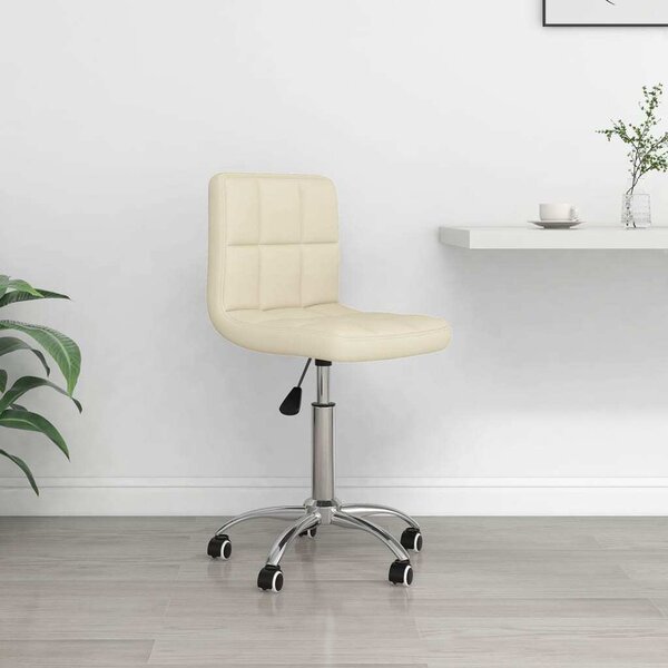 The Living Store sedia da ufficio girevole in tessuto crema