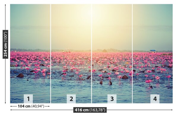 Carta da parati Pond di gigli per acqua 104x70 cm