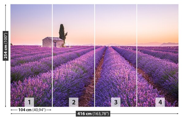 Carta da parati Provenza della lavanda 104x70 cm