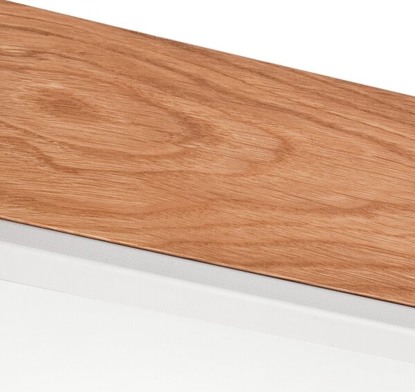 Plafoniera OAK SQUARE 4xE27/15W/230V 39x39 cm quercia/bianco