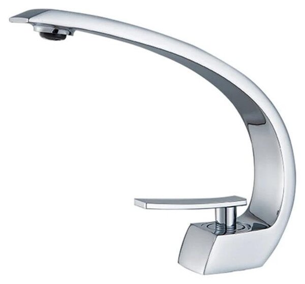 Rubinetto per lavabo da bagno - Miscelatore monocomando - Montaggio a incasso - Foro singolo - Miscelatore per acqua calda e fredda - Finitura cromata