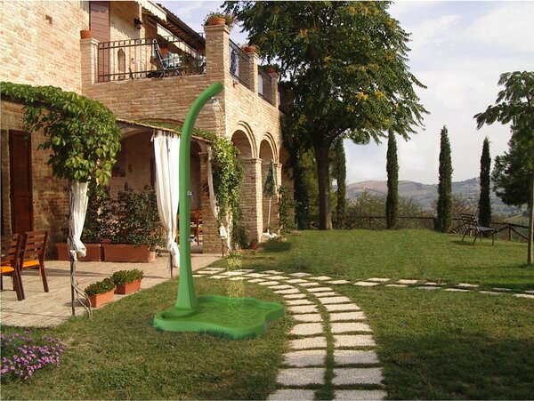 Piatto Doccia da Esterno Giardino in Polietilene HD Arkema Lake Dimensioni 107x103xh 9 cm superficie antisdrucciolo effetto pietra colore Verde Chiaro