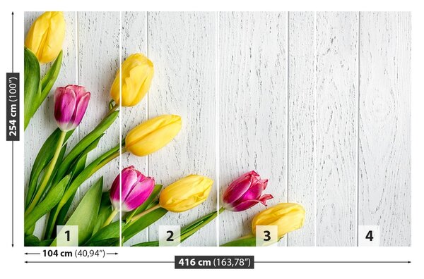 Carta da parati Tulipani gialli 104x70 cm
