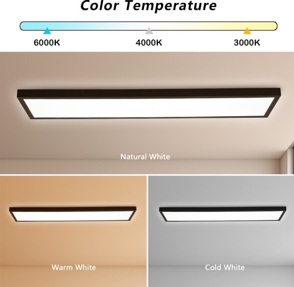 Brilagi - Lampada LED per bagno FRAME LED/50W/230V 3000/4000/6000K IP44 nera