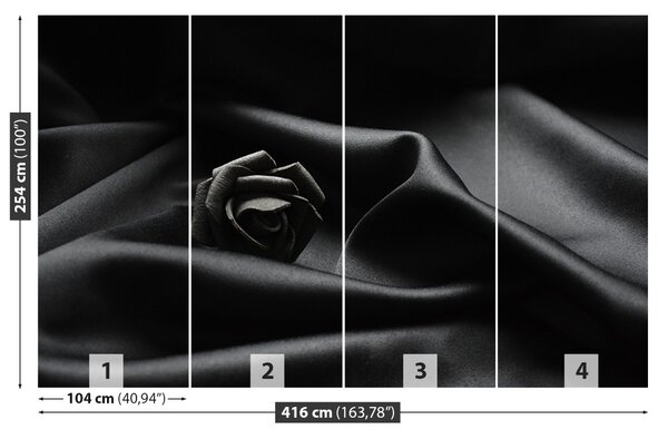 Carta da parati Rosa nera 104x70 cm