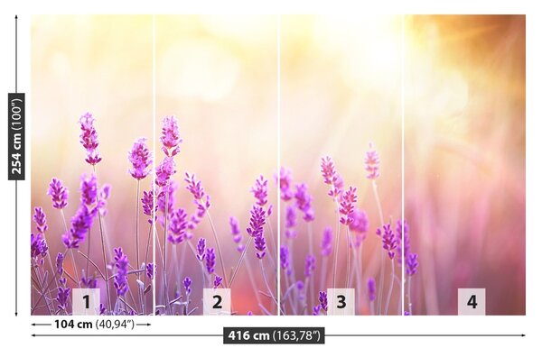 Carta da parati Lavanda dorata 104x70 cm