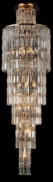 Maytoni Lampadario per interni con cristalli e struttura in metallo Niagara Cristallo,Metallo Oro E14 60W 16 Lampadine