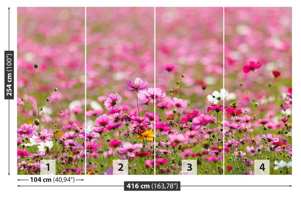 Carta da parati Fiori spaziali 104x70 cm