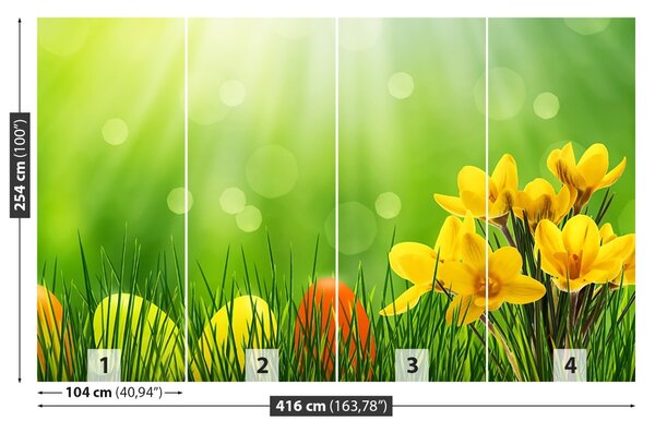 Carta da parati Crocus di Pasqua 104x70 cm