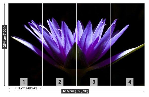 Carta da parati Loto viola 104x70 cm