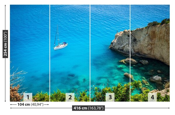 Carta da parati Grecia Yacht 104x70 cm