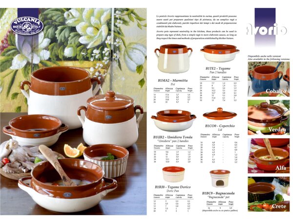 Coperchio per Terracotta colorato Smaltata �14 cm No Piombo no Cadmio per linee colorate vulcania