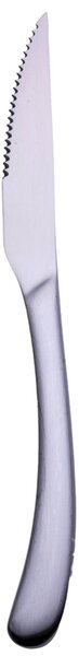 Set 6 coltelli bistecca Montecarlo In acciaio inox 18/0 Finitura opaca Design elegante Misure: l. 24,2 cm Peso: 130 g Lavabile in lavastoviglie Colore silver opaco