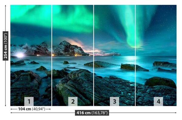 Carta da parati Aurora boreale 104x70 cm