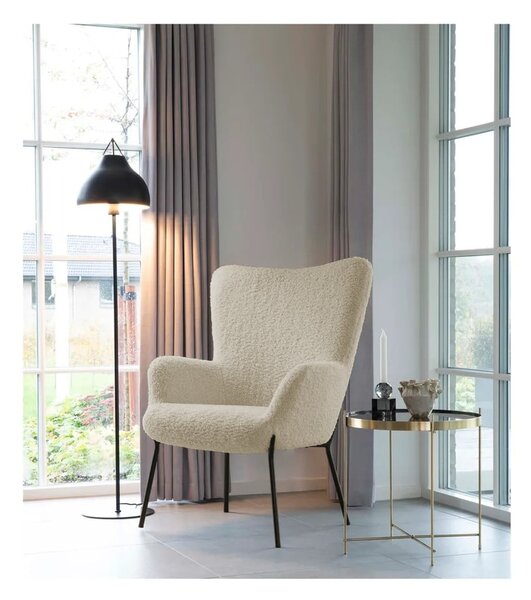 Poltrona beige con rivestimento in pelliccia sintetica Glasgow – Bonami Essentials