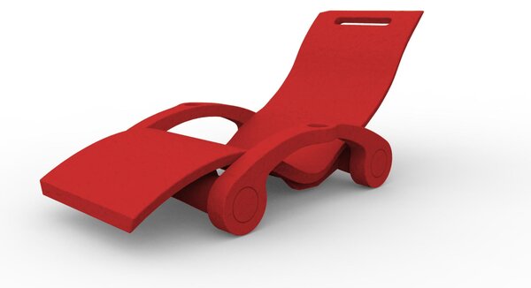 Lettino chaise longue Galleggiante, per Piscine, SPA, Arkema Design Serendipity Dimensioni 180x60xh 70 cm -24 kg Ruby