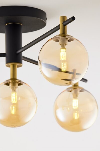 Jupiter 2031 - Lampadario a plafone FIGARO 4xG9/10W/230V nero/oro/beige