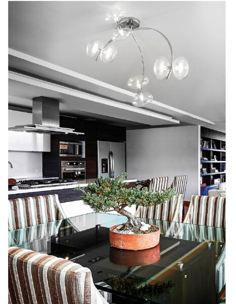 Applique con in Vetro collezione DOLCE Dimensioni � 15 x h15 cm con 1 sfera bianca satinata G9 1 x max 25 Watt