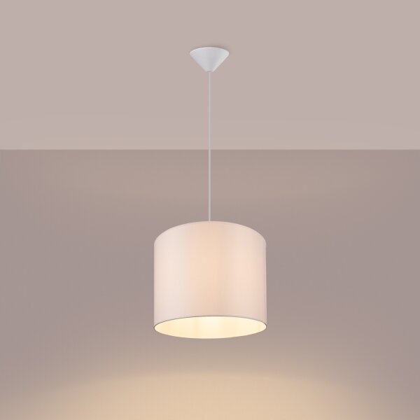 Sollux SL.1403 - Lampadario a sospensione con filo NOVA 1xE27/15W/230V diametro 30 cm bianco