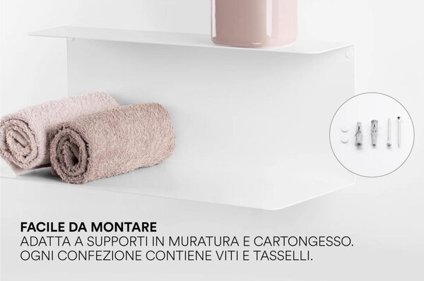 Mensola in metallo da Muro Forty Minimal Dimensioni 40x16,3x h 15,5 cm Portata massima 17.8 kg in acciaio verniciato senape