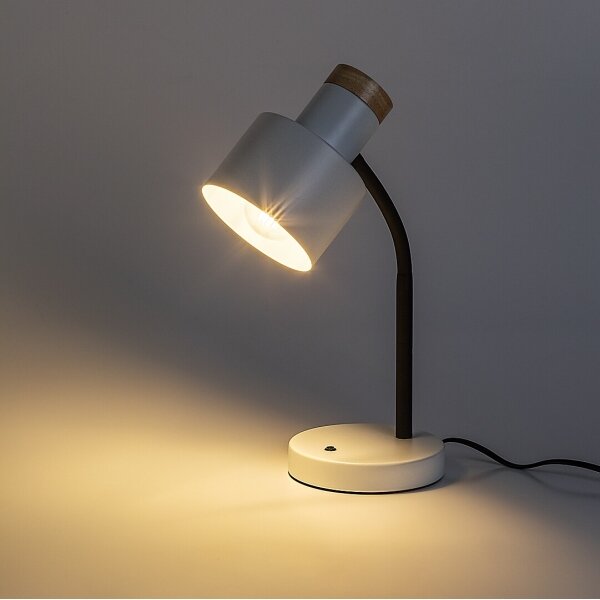 Rabalux 74098 - Lampada da tavolo PASTRO 1xE27/20W/230V bianca