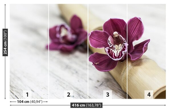 Carta da parati Legno di orchidea 104x70 cm