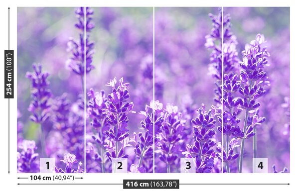 Carta da parati Lavanda viola 104x70 cm