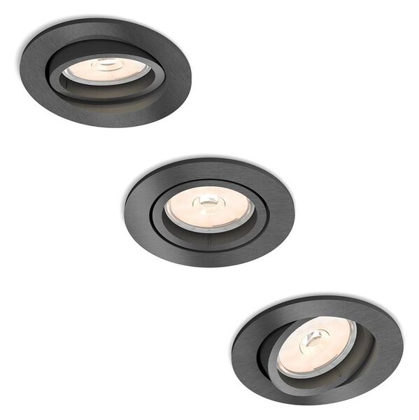 Philips 50393/99/PN - KIT 3x Lampada da incasso MYLIVING DONEGAL 1xGU10/5,5W/230V