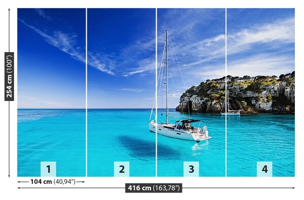 Carta da parati Barca a vela di Menorca 104x70 cm