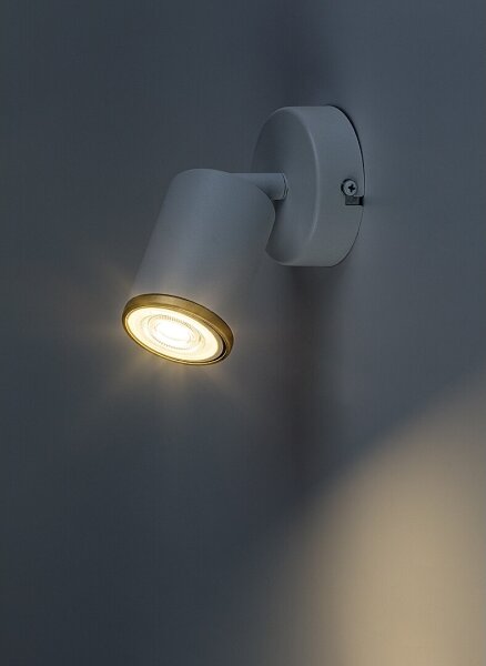Rabalux 73104 - Faretto da parete NOLIE 1xGU10/15W/230V bianco