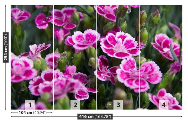 Carta da parati Fiori rosa 104x70 cm