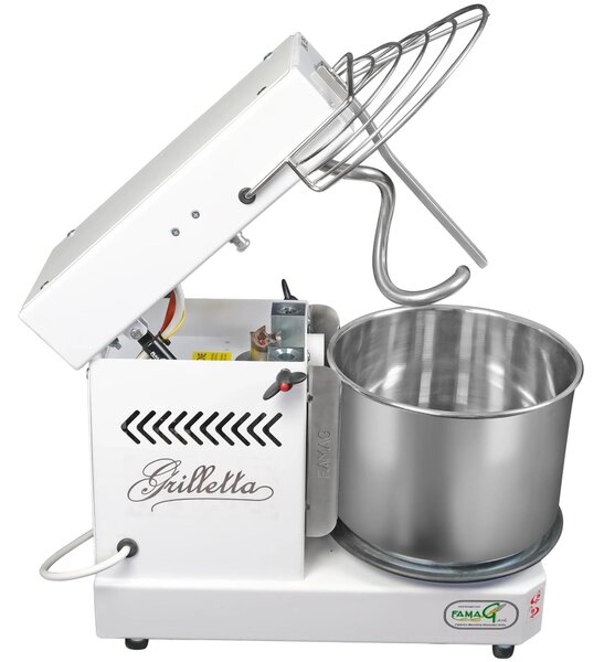 Impastatrice Grilletta IM 5S-230 10 Velocit� - Dimensioni 25x49x h 39 cm Capacit� impasto 5 kg Impastatrice a spirale con testa SOLLEVABILE Cestello removibile inserimento facile impasto