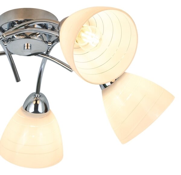 Lampadario da soffitto CLARA 5xE27/15W/230V cromato lucido