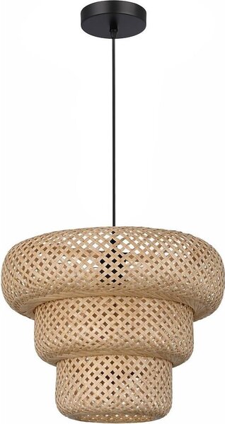 Lampada a sospensione con cavo TULUM 1xE27/15W/230V in bambù