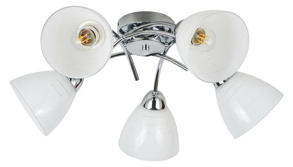 Lampadario da soffitto CLARA 5xE27/15W/230V cromato lucido