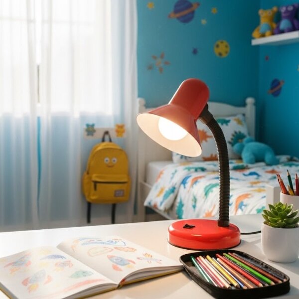 Lampada da tavolo MENTOR 1xE27/15W/230V rossa