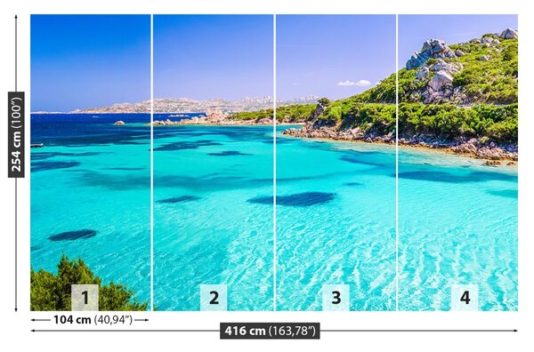 Carta da parati Il mare della Sardegna 104x70 cm