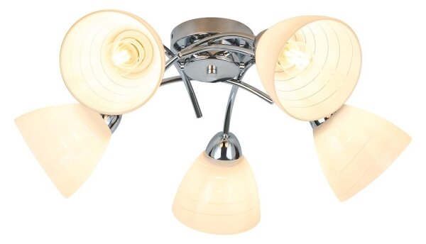 Lampadario da soffitto CLARA 5xE27/15W/230V cromato lucido