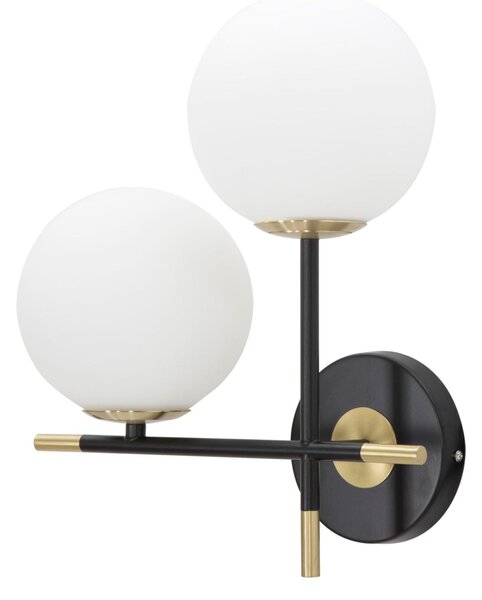 Lampada, Applique Da Muro in metallo dorato opaco DARKY DOUBL Dimensioni 30x17x35cm Linea WALL LAMP colore oro