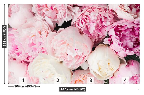 Carta da parati Peonie rosa 104x70 cm