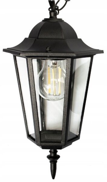 Lampadario da esterno 1xE27/20W/230V IP43 nero