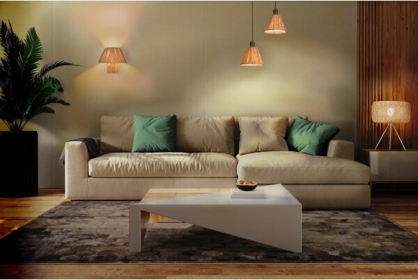 Ledvance - Lampadario a sospensione con filo DECOR RAFFIA 1xE27/15W/230V