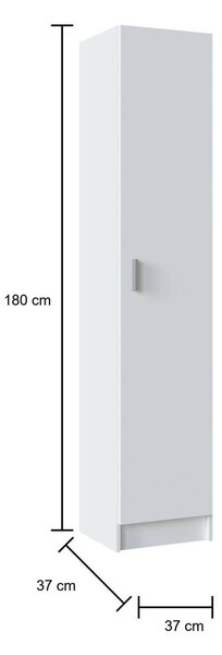 Armadio multiuso 1 anta Alexander, 37x37h180 cm, Bianco