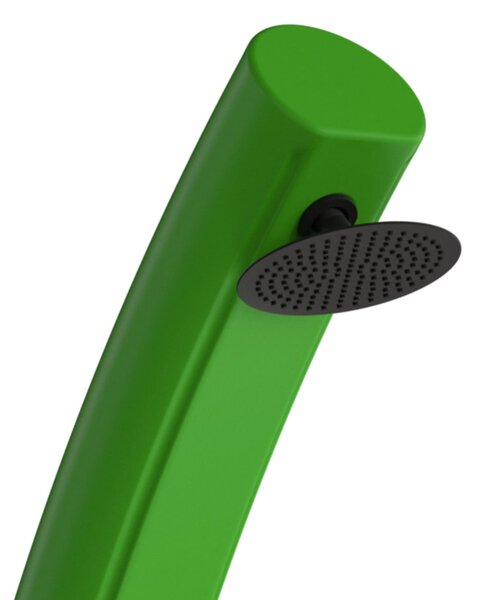 Doccia a Riscaldamento Solare Curva in Polietilene HD SOLE 20x20x h 220 cm - peso 7,7 kg con Lava piedi da 22 Lt max temperatura 38 gradi colore Verde