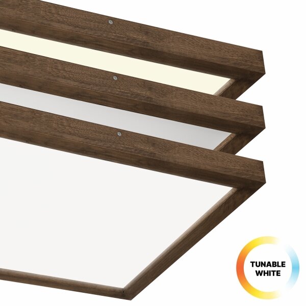Brilagi-LED Lampada dimmerabile WOODY FRAME LED/50W/230V rovere 60x60 cm IP44 +