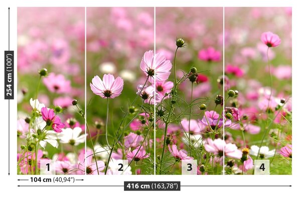 Carta da parati Fiori spaziali 104x70 cm