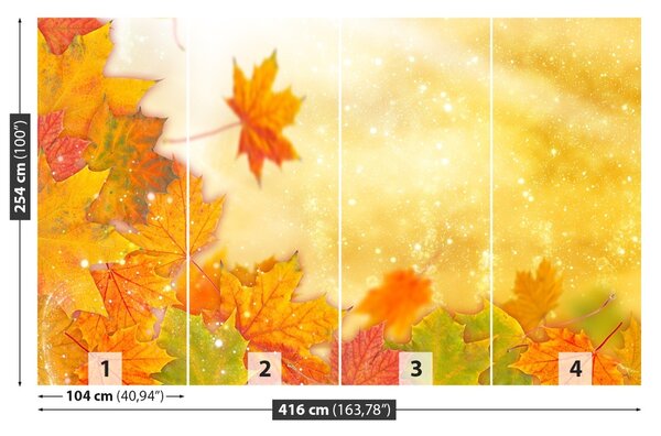 Carta da parati Foglie di caduta 104x70 cm