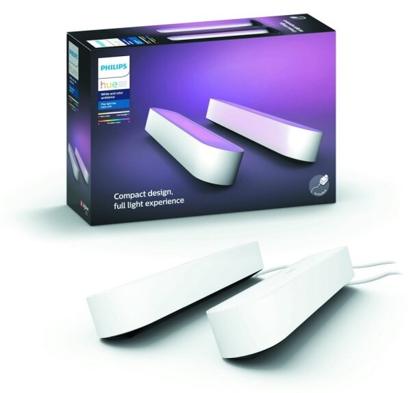 Philips - Set 2x lampada da tavolo dimmerabile LED RGB Hue AMBIANCE 6W 230V bian